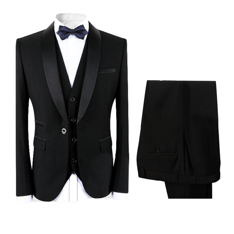  Men's black dress customization - tuxedo men's suit customization - Star of the Five Continents