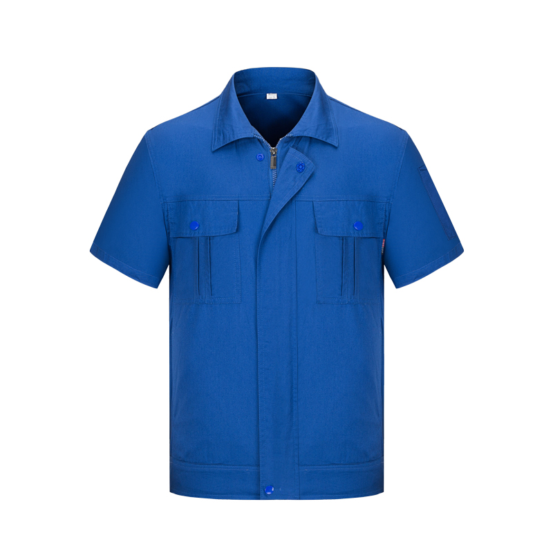  Custom style picture of summer short sleeve workshop work clothes